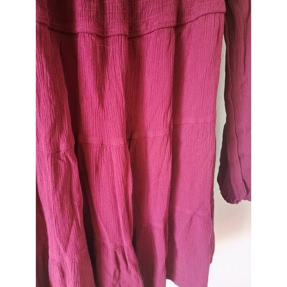 Altar'd state red V-neck mini dress with long sleeves and a flowy hem XL boho - Picture 11 of 16